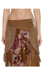 Soulful Sunshine Midi Skirt - Brown
